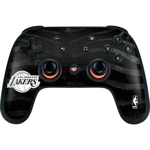 NBA Los Angeles Lakers Black Animal Print Google Stadia Controller Skin