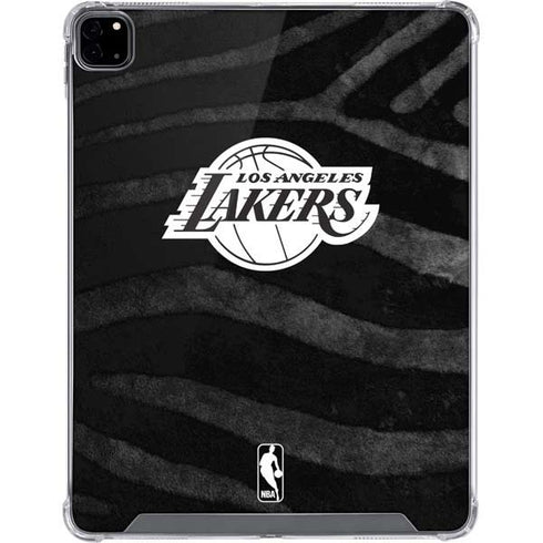 NBA Los Angeles Lakers Black Animal Print iPad Pro 12.9in (2020) Clear Case