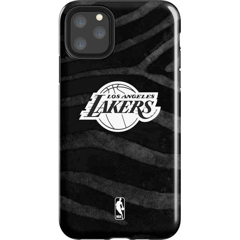NBA Los Angeles Lakers Black Animal Print iPhone 11 Pro Max Impact Case