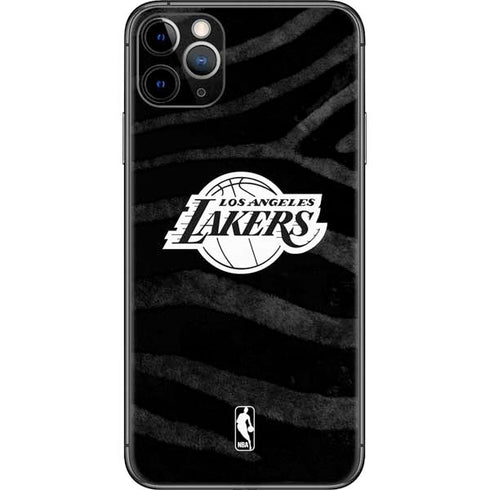 NBA Los Angeles Lakers Black Animal Print iPhone 11 Pro Max Skin
