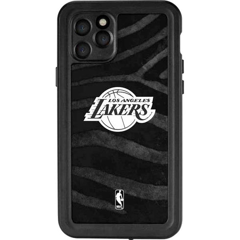 NBA Los Angeles Lakers Black Animal Print iPhone 11 Pro Waterproof Case
