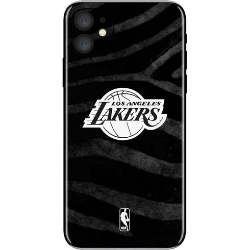 NBA Los Angeles Lakers Black Animal Print iPhone 11 Skin