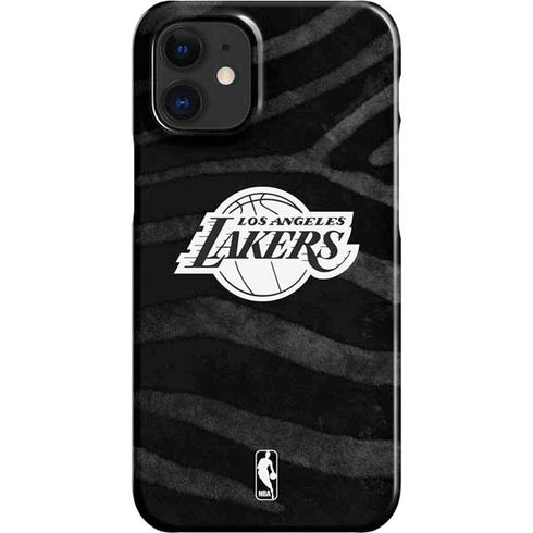 NBA Los Angeles Lakers Black Animal Print iPhone 12 Mini Lite Case