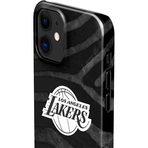 NBA Los Angeles Lakers Black Animal Print iPhone 12 Mini Lite Case