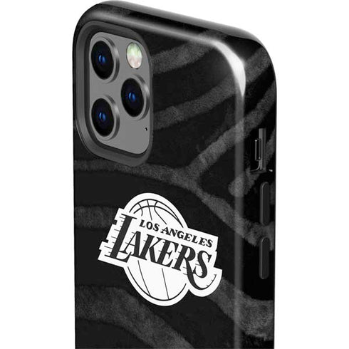 NBA Los Angeles Lakers Black Animal Print iPhone 12 Pro Impact Case