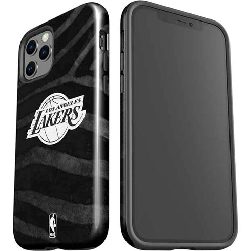 NBA Los Angeles Lakers Black Animal Print iPhone 12 Pro Impact Case