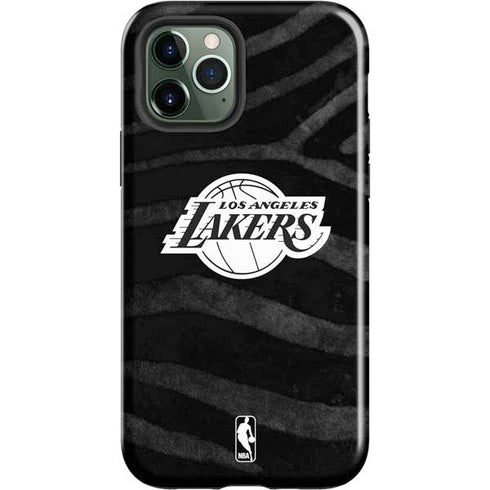 NBA Los Angeles Lakers Black Animal Print iPhone 12 Pro Max Impact Case
