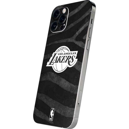 NBA Los Angeles Lakers Black Animal Print iPhone 12 Pro Skin
