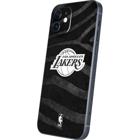 NBA Los Angeles Lakers Black Animal Print iPhone 12 Skin