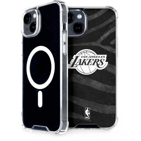 NBA Los Angeles Lakers Black Animal Print iPhone 13 MagSafe Case