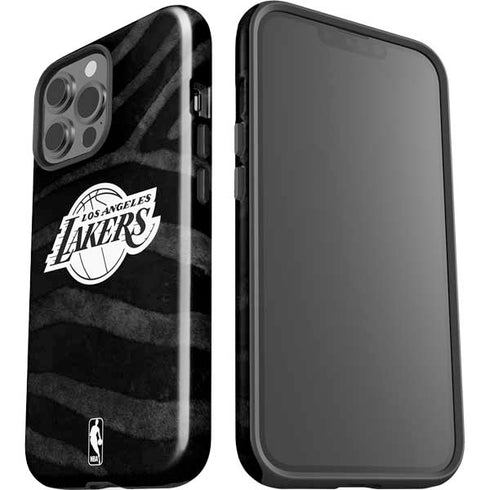 NBA Los Angeles Lakers Black Animal Print iPhone 13 Pro Max Impact Case