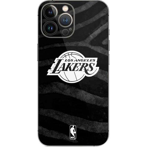NBA Los Angeles Lakers Black Animal Print iPhone 14 Pro Max Skin