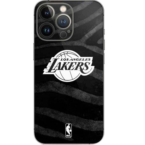 NBA Los Angeles Lakers Black Animal Print iPhone 15 Pro Skin