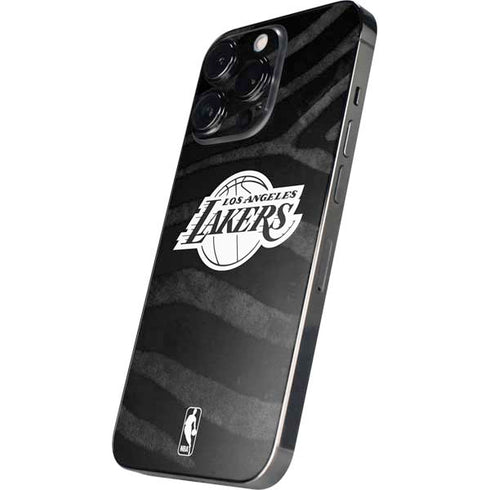 NBA Los Angeles Lakers Black Animal Print iPhone 15 Pro Skin