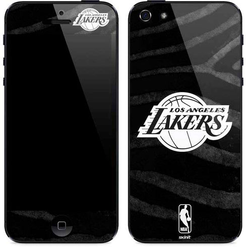 NBA Los Angeles Lakers Black Animal Print iPhone 5/5s/5SE Skin