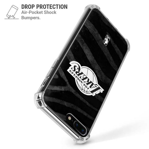 NBA Los Angeles Lakers Black Animal Print iPhone 7/8 Plus Clear Case