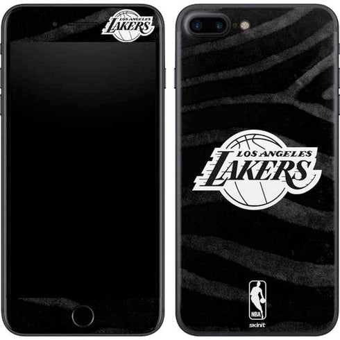 NBA Los Angeles Lakers Black Animal Print iPhone 8 Plus Skin