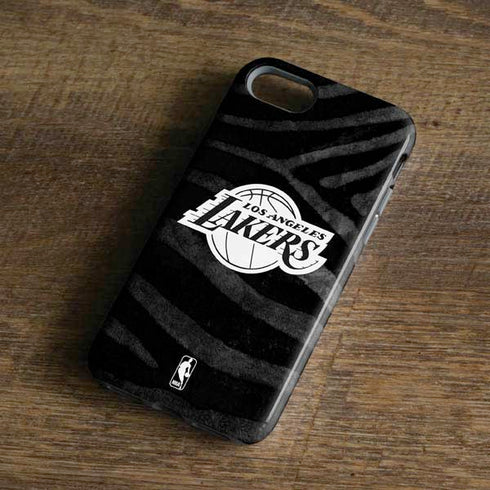 NBA Los Angeles Lakers Black Animal Print iPhone 8 Pro Case