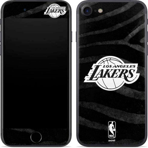 NBA Los Angeles Lakers Black Animal Print iPhone 8 Skin