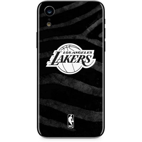 NBA Los Angeles Lakers Black Animal Print iPhone XR Skin