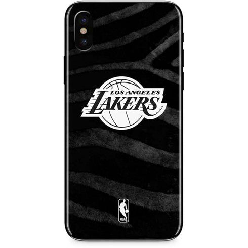 NBA Los Angeles Lakers Black Animal Print iPhone XS Max Skin