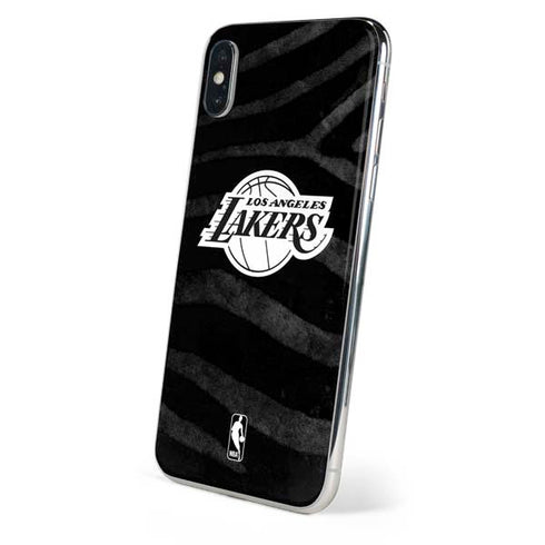 NBA Los Angeles Lakers Black Animal Print iPhone XS Max Skin
