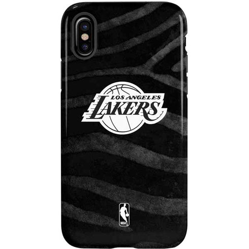 NBA Los Angeles Lakers Black Animal Print iPhone XS Pro Case