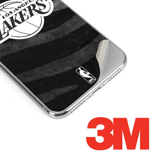 NBA Los Angeles Lakers Black Animal Print iPhone XS Skin