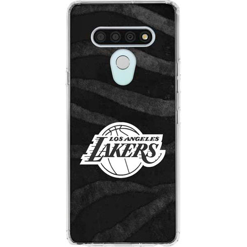 NBA Los Angeles Lakers Black Animal Print LG Stylo 6 Clear Case