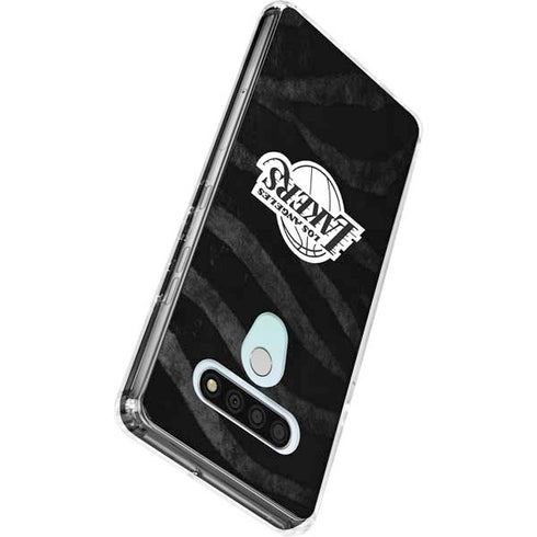 NBA Los Angeles Lakers Black Animal Print LG Stylo 6 Clear Case