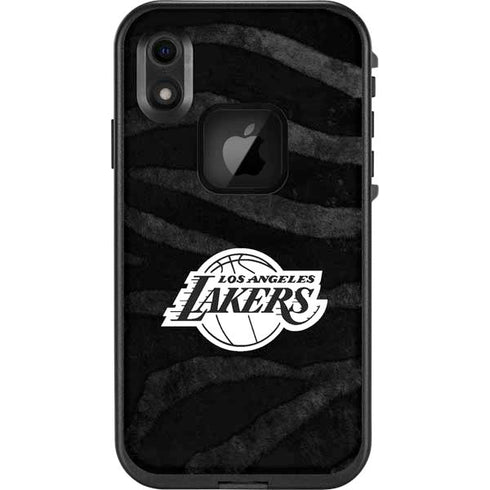 NBA Los Angeles Lakers Black Animal Print LifeProof Fre iPhone Skin