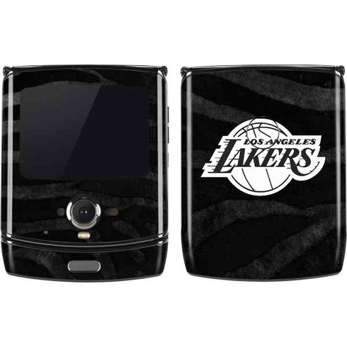 NBA Los Angeles Lakers Black Animal Print Motorola RAZR Skin