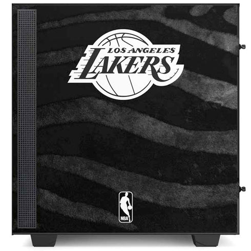 NBA Los Angeles Lakers Black Animal Print NZXT H510 Compact ATX Mid-Tower Case Skin