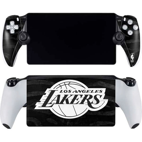 NBA Los Angeles Lakers Black Animal Print PlayStation Portal Remote Player Skin