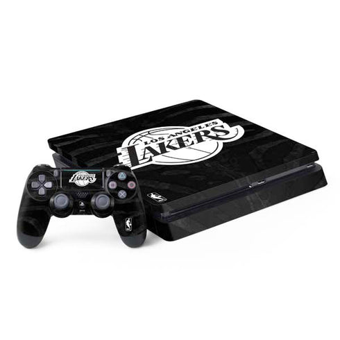 NBA Los Angeles Lakers Black Animal Print PS4 Slim Bundle Skin