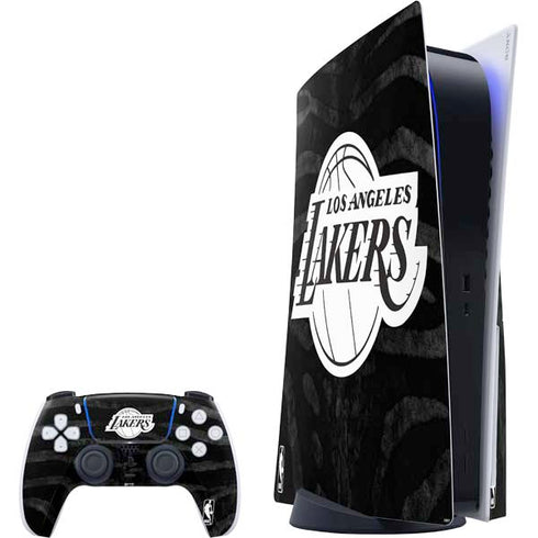 NBA Los Angeles Lakers Black Animal Print PS5 Bundle Skin