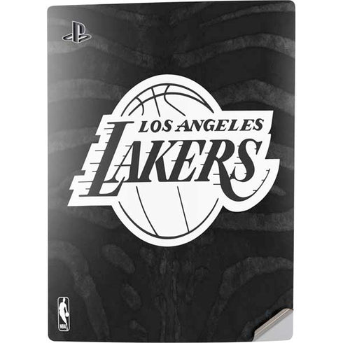 NBA Los Angeles Lakers Black Animal Print PS5 Digital Edition Console Skin