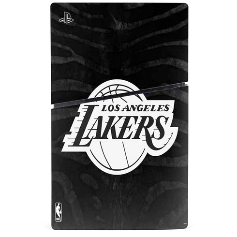 NBA Los Angeles Lakers Black Animal Print PS5 Slim Disk Bundle Skin