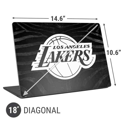 NBA Los Angeles Lakers Black Animal Print Universal Laptop 18in (14.6 x 10.6in) Skin