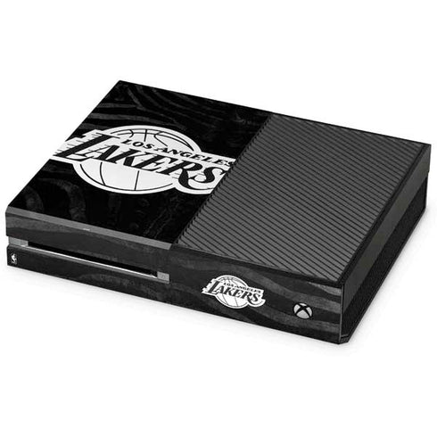 NBA Los Angeles Lakers Black Animal Print Xbox One Console Skin