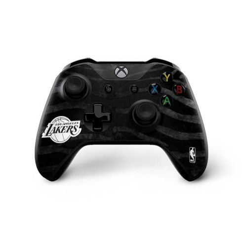 NBA Los Angeles Lakers Black Animal Print Xbox One X Controller Skin
