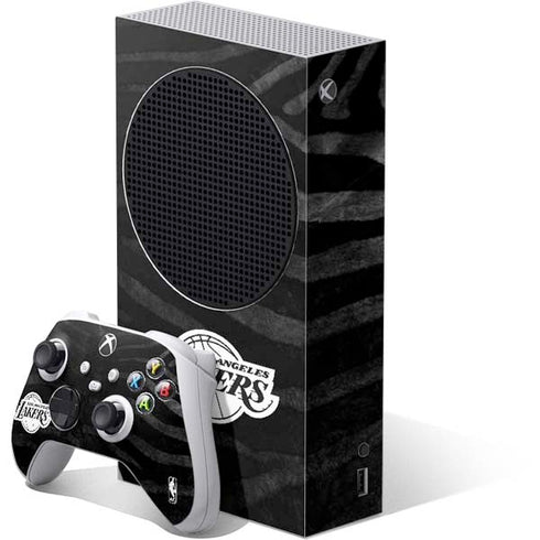 NBA Los Angeles Lakers Black Animal Print Xbox Series S Skins