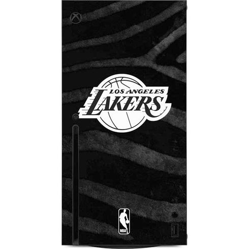 NBA Los Angeles Lakers Black Animal Print Xbox Series X Console Skin