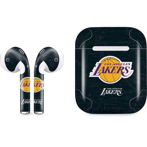 NBA Los Angeles Lakers Black Primary Logo Apple AirPods Skin