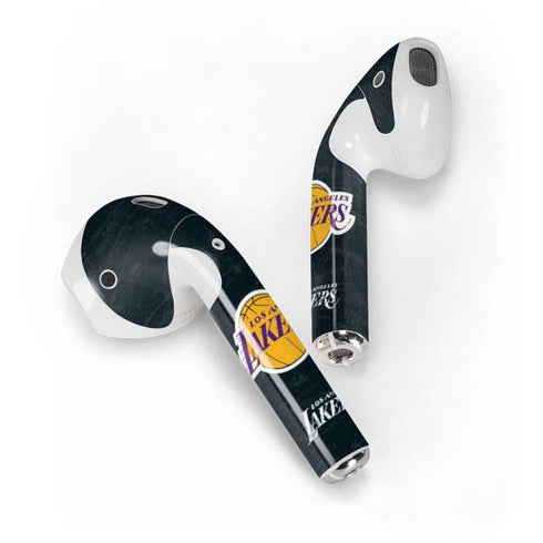 NBA Los Angeles Lakers Black Primary Logo Apple AirPods Skin