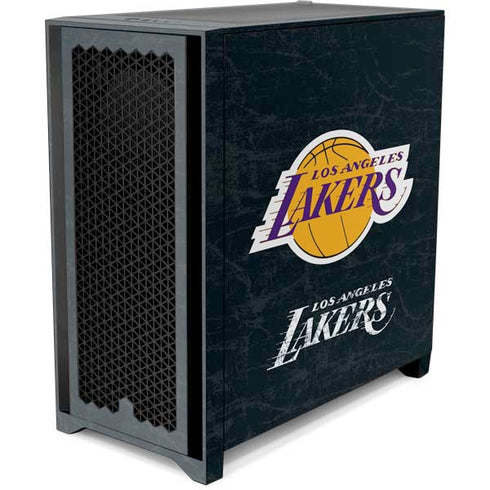 NBA Los Angeles Lakers Black Primary Logo Corsair 4000D Tempered Glass Mid-Tower ATX Case Skin