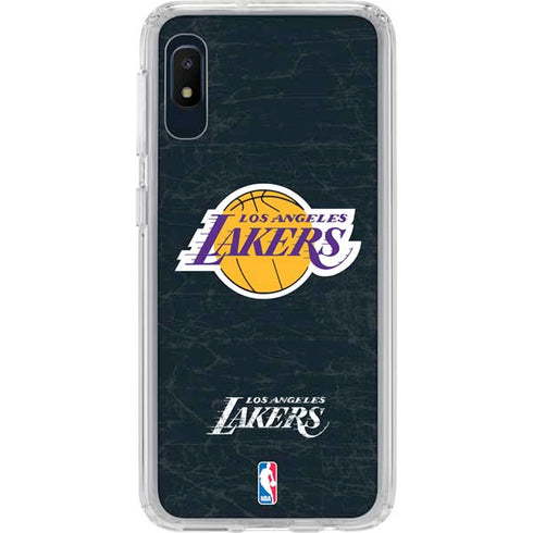 NBA Los Angeles Lakers Black Primary Logo Galaxy A10e Clear Case