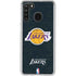 NBA Los Angeles Lakers Black Primary Logo Galaxy A21 Clear Case