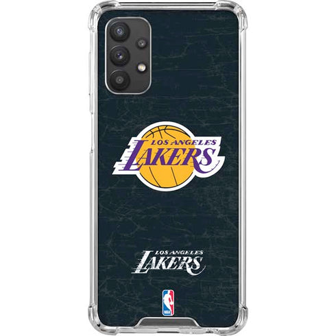 NBA Los Angeles Lakers Black Primary Logo Galaxy A32 5G Clear Case