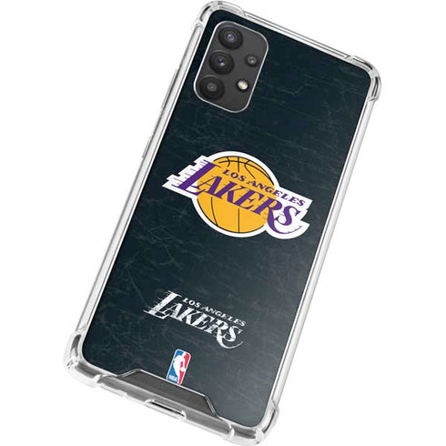 NBA Los Angeles Lakers Black Primary Logo Galaxy A32 5G Clear Case